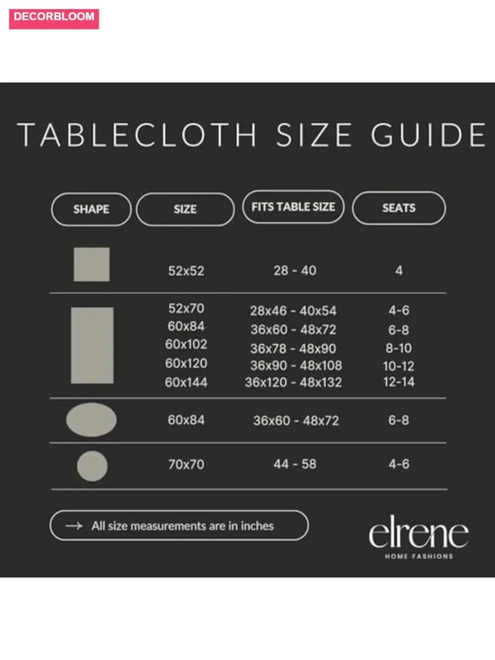 Woven Jacquard Damask Tablecloth 60x84